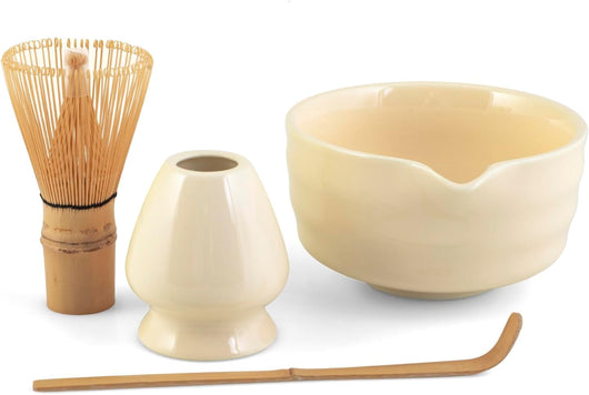 Confezione 4 pezzi matcha tea in porcellana crema