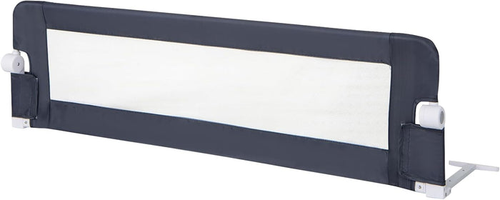 Sponda Letto per Bambini 105/120/150 cm, Barriera di Sicurezza per Neonati, Barriera Letto Pieghevole e Portatile, con Cinghia di Sicurezza (Grigio, 152 x 34 x 42 cm)