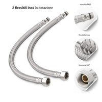 Coppia di miscelatore rubinetto bidet e miscelatore lavabo linea puma nero opaco