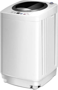 2 in 1 Lavatrice Portatile Automatico 3,5kg, con Lavaggio Automatico Centrifuga, Mini Lavatrice per Appartamento Campeggio, 43x43x75 cm, Bianco