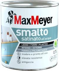 Smalto Satinato All'Acqua Poliuretanico, Colore Verde Scuro, 0.75L