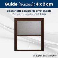 Zanzariera Avvolgibile Sali e Scendi Su Misura - Larghezza 0,60 x Altezza 2,50m - Struttura Bianca con Freno, Protezione Insetti