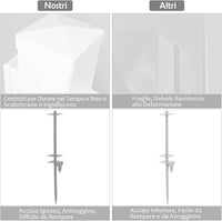 Palo per Cartelli Immobiliari da 183 cm, Palo per Cartelli di Vendita UPVC per Cartelli di Vendita Garage, in Affitto, Vendita Immobiliare, Braccio da 91 cm (Bianco)