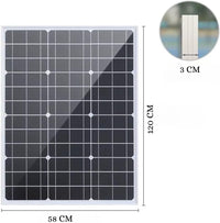 Pannello solare 12v 100W, Pannello Fotovoltaico Monocristallino