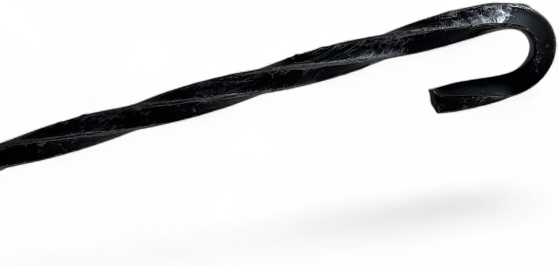 Paletta per Cenere in Ferro per Camino, Nera, Lunghezza Totale 57 cm, Larghezza Utile paletta 12 cm