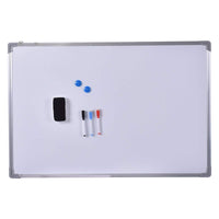 Lavagna Magnetica Bianca Lavagna Cancellabile con Cornice in Alluminio per Scuola Casa Ufficio (50 x 35 cm)