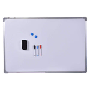 Lavagna Magnetica Bianca Lavagna Cancellabile con Cornice in Alluminio per Scuola Casa Ufficio (50 x 35 cm)