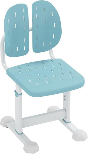 Sedia per Bambini 3+ Anni, Poltrona Ergonomica con Doppi Supporti Dorsali e Seduta Traspirante e Struttura in Metallo Resistente, Sedia Regolabile in Altezza per Camera da Letto (Blu)