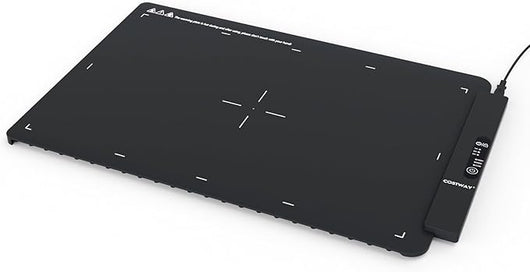 Vassoio Riscaldante Elettrico, Scaldavivande Arrotolabile e Portatile con Temperatura Regolabile e Timer, Riscaldamento Rapido e Spegnimento Automatico, 64x41 cm