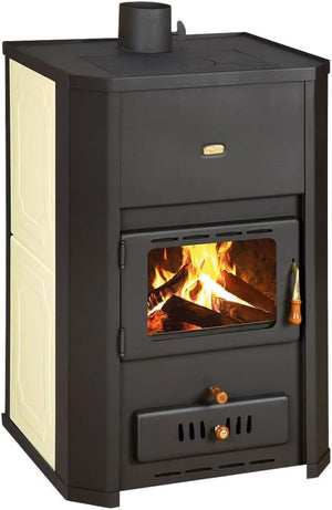 Stufa a legna per impianto di riscaldamento centralizzato Prity WD W24. 23 + 6kw Potenza di riscaldamento