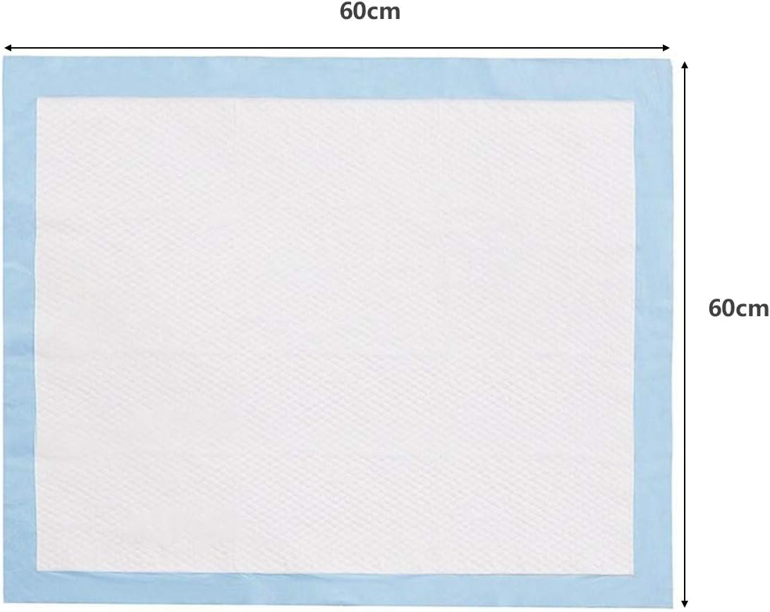 Tappetini Igienici Grandi per Animali, Traverse Animali a 5 Strati, Assorbe Bene Senza Perdite (60 x 60 cm 100 Pezzi)