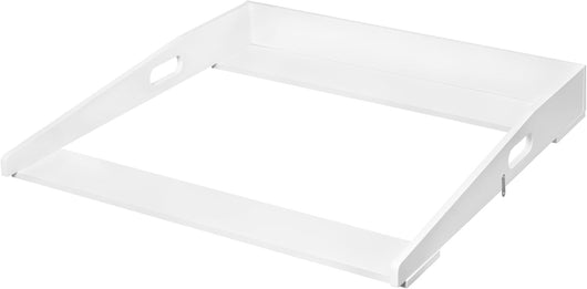 WOLTU Fasciatoio per Cassettiera, in MDF, 70x75x10 cm, Piano Fasciatoio per Neonati, Adatto a Comò con Profondità 47,5-50 cm e Larghezza ≥ 70 cm, Fissaggio con Staffe Metalliche, Bianco
