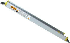 Set di 2 Rampa per Sedie a Rotelle in Alluminio, 3 Lunghezze 122/183/213 cm, Rampa Telescopica Regolabile con Superficie Antiscivolo, con Serrature di Sicurezza, per Gradini Fino a 61 cm