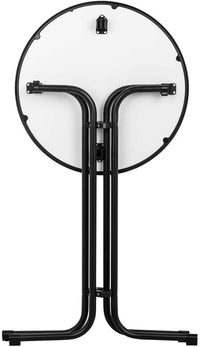 Tavolo pieghevole pieghevole da pranzo diametro 80 cm nero 14_0002378