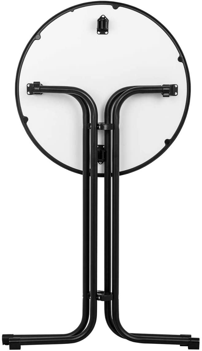 Tavolo pieghevole pieghevole per mangiare stand diametro 70 cm nero 14_0002375