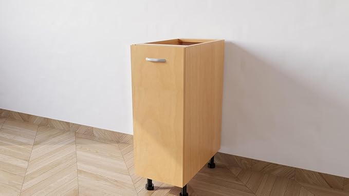 Mobile Base Da 30. Compreso Di Anta H 72 Cm L 30 Cm P 55,5 Cm Compresa Di Piedini 10 Cm colore Faggio