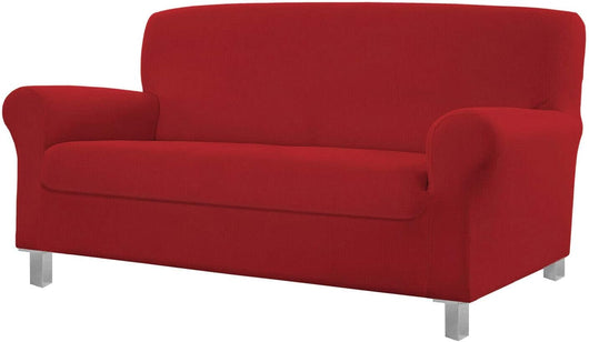 Copridivano Antimacchia 3 Posti Impermeabile Elasticizzato Fodera Salva Divano Bordeaux