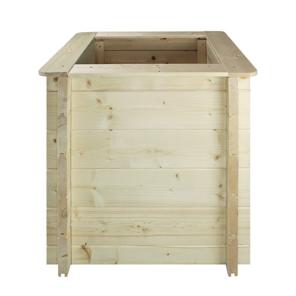 L'aiuola di giardino sopraelevata in legno - 58x58x57 cm - Timbela M618