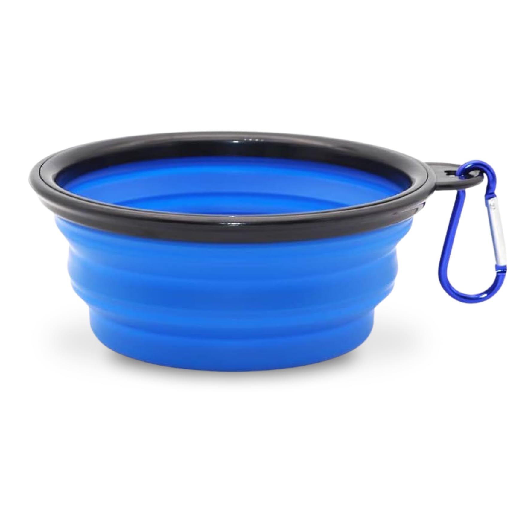 Ciotole per Cani da Viaggio 450 ml, Ciotola Pieghevole per Cani Acqua e Crocchette, Realizzata in Silicone Ciotola Portatile per Cani e Gatti (Blu)