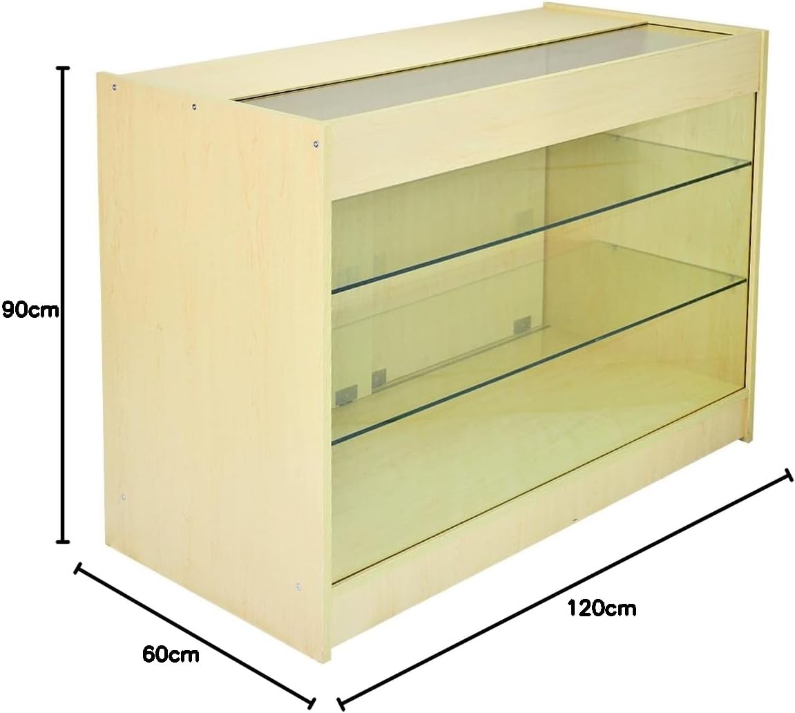 Set Pulsar con 3 Banconi da Negozio e Reception con Finitura in Acero Laminato