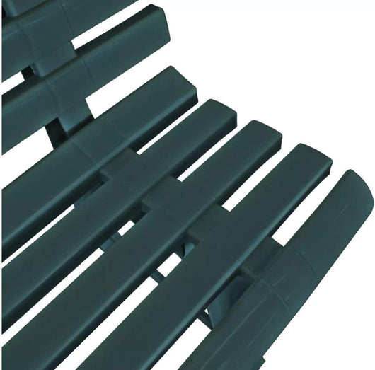 Panchina 3 Posti Da Esterno E Interno, Panchina Da Giardino In Plastica, Comoda E Resistente colore verde Tomaino
