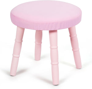 Toeletta Trucco per Bambina, Specchiera per Ragazzi in Legno Robusto, Postazione Trucco 2 in 1 Principessa con Cassetto, Sgabello e Specchio Staccabile, 70 x 34 x 100 cm (Rosa)
