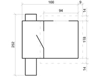 Casetta per bambini in legno con scivolo -  L175xL146xA212cm/ 1,1m2 -  Timbela M550A