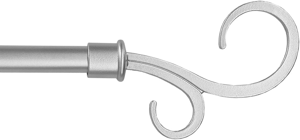 Bastone Tenda Ferro Estendibile 120-210 Asta Anelli Scorritenda Moderno Grigio