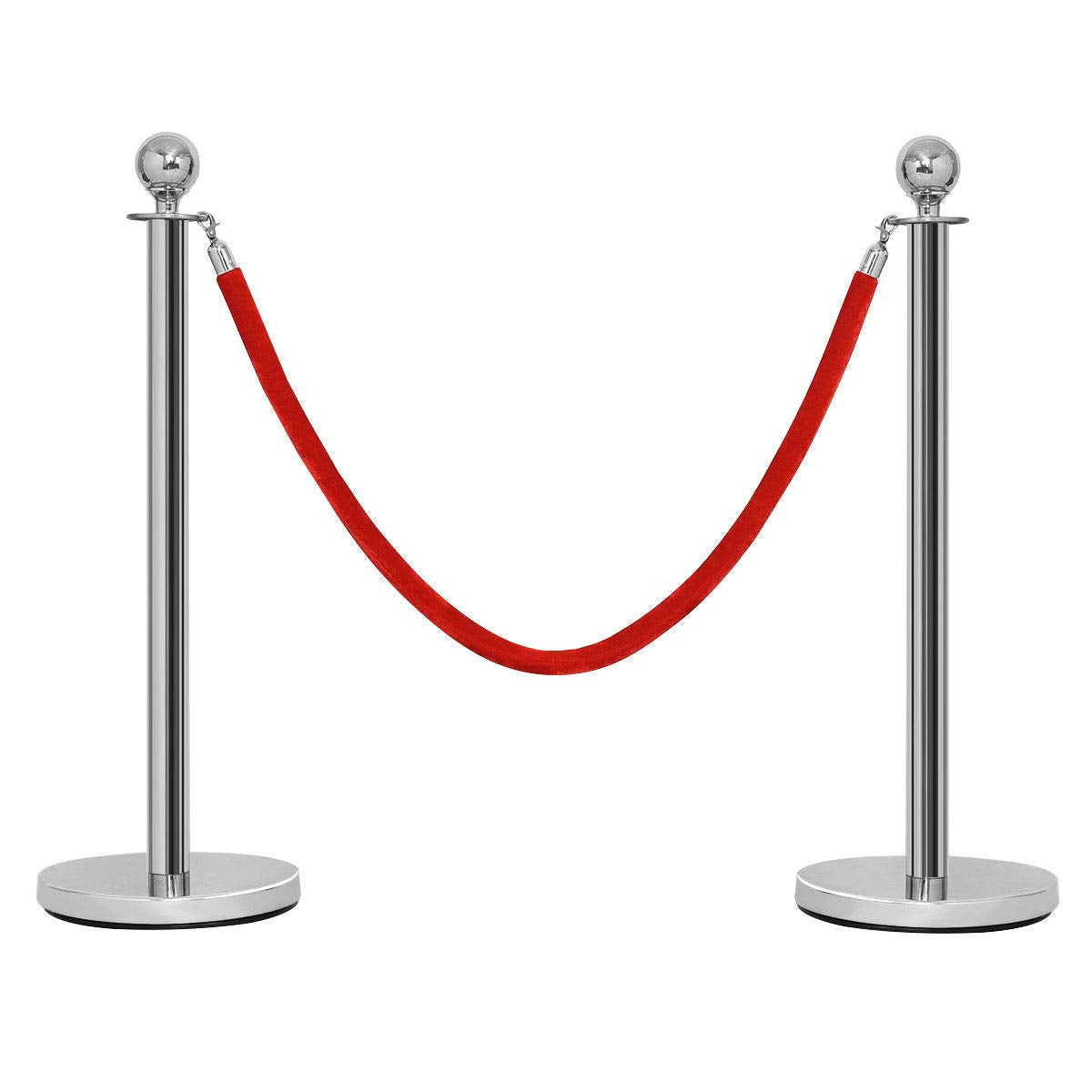 4 x Colonnine Segnapercorso Transenna Eliminacode Separacode, Paletti di Delimitazione per Hotel Ristorante Cinema