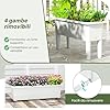 Fioriera in Plastica da Esterno, 2 Vasi da Giardino Rialzati con Gambe Rimovibili & Foro di Drenaggio, Letto da Giardino Rialzato per Verdure, Frutta & Erbe (Bianco)