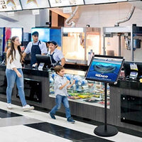 Supporto Poster Menù Stand per Pubblicità da Terra in Metallo, Girevole e Regolabile in Altezza, A4 / A3 (A3 Nero)