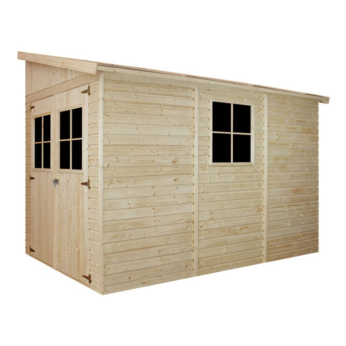 Casa da giardino in legno (con parete laterale) - 6,09 m?² - TIMBELA M339A+M339G