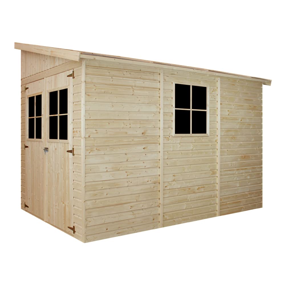 Casa da giardino in legno (con parete laterale) - 6,09 m² - TIMBELA M339A