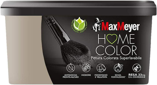 Idropittura Colorata Superlavabile per Interni HomeColor, Colore Savana, 2.5L