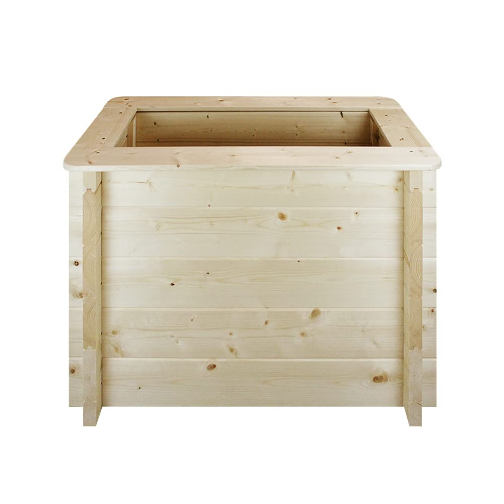 L'aiuola di giardino sopraelevata in legno - 78x38x57 cm - Timbela M612