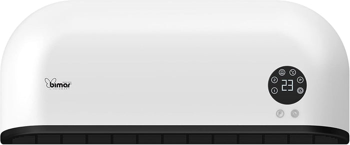 Bimar HP093 Termoventilatore a Parete Eroga Calore in Base alla Temperatura Ambiente. Termoventilatore con Timer, Telecomando, Programmatore Giornaliero