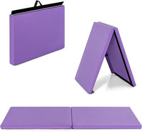 Tappetino Yoga Pieghevole e Portatile, Tappeto Palestra Spesso e Morbido con Maniglie, Tappeto Fitness per Case e Palestra, 180 x 60 x 4 cm