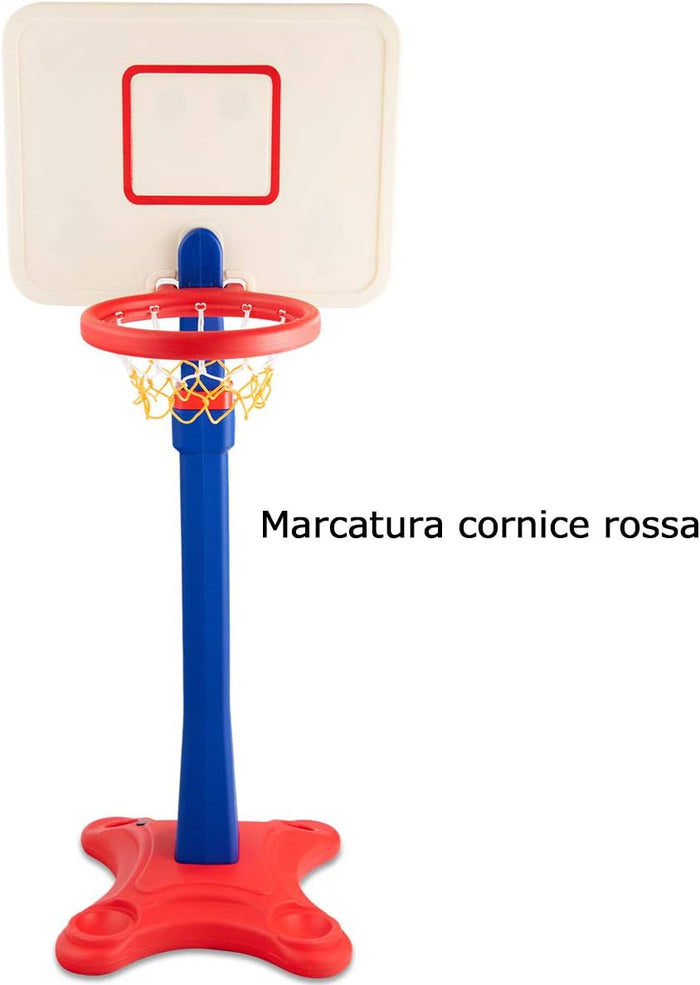 Canestro da Basket a Colonna per Bambini, con Altezza Regolabile, per Allenarsi a Giocare a Basket, per Interno ed Esterno, per Bambini +3 Anni, 160-215cm