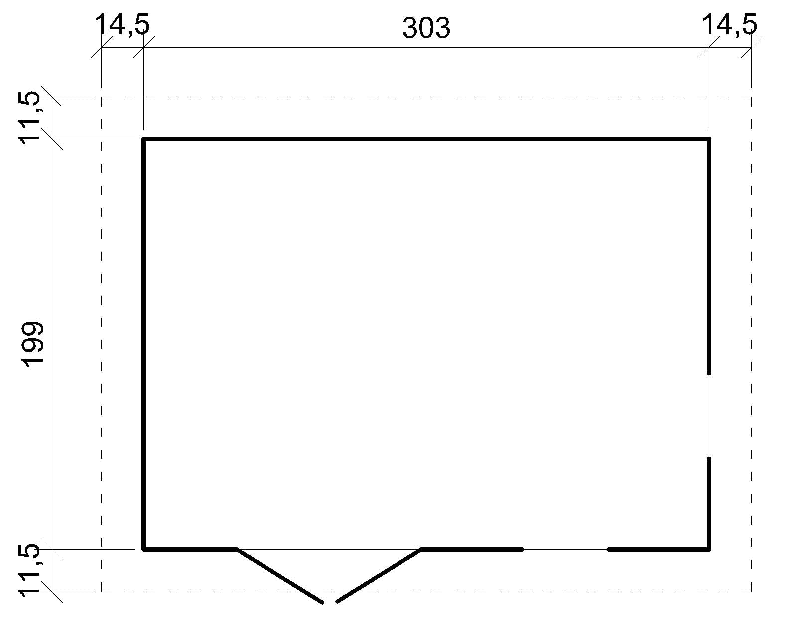 TIMBELA M334FB Ufficio in legno da giardino - 6m2