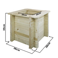 L'aiuola di giardino sopraelevata in legno - 38x38x35 cm - Timbela M610