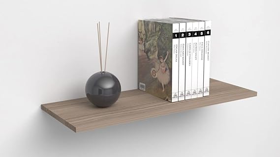 Mensole da Muro classiche in Legno nobilitato spessore 1.8 cm 60x20 Olmo