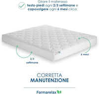 Materasso 80x190 h20 cm in memory foam adattivo doppio comfort spedito sottovuoto  antiacaro Farmarelax