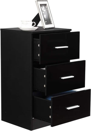 Schedario Portadocumenti con 3 Cassetti, Armadietto Ufficio Cassetiere per Documenti, Legno (1)