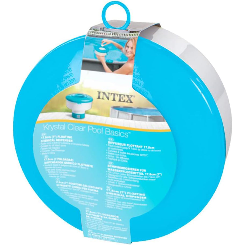 DISPENSER DOSATORE CLORO PISCINE GALLEGGIANTE X PASTIGLIE Ø17,8cm GRANDE INTEX