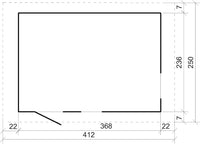 Casetta da giardino di qualit? premium 8,68 m² - H252x250x412 cm - Timbela M914