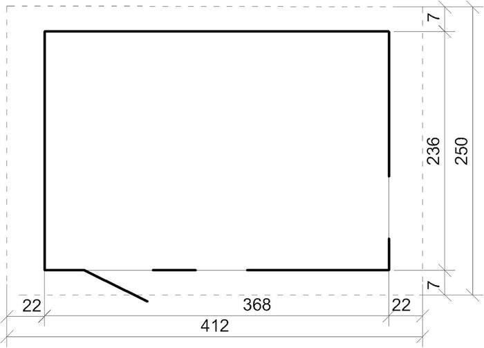 Casetta da giardino di qualit? premium 8,68 m² - H252x250x412 cm - Timbela M914-CAVERN STEEL