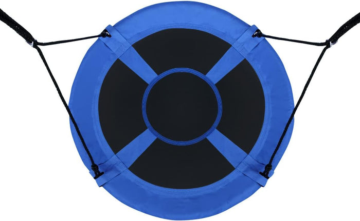 Altalena da Giardino a Nido, Altalena da Giardino per Bambini, con Telaio in Metallo, Regolabile in Altezza: 100-160 cm, Carico Fino a 150 kg (Blu)