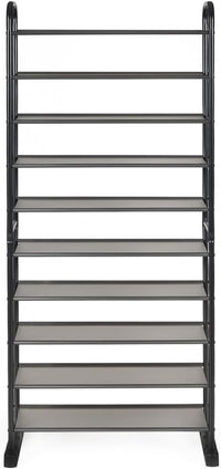 Scarpiera a 10 Ripiani Rimovibile, Organizzatore per Scarpe da 50 Paia, Struttura in Metallo, Ampia Capacità per Ingresso Soggiorno Camera da Letto, 66x29x152 cm