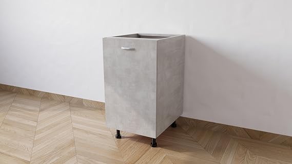 Mobile Base da 45 COMPLETO DI ANTA SPEDIZIONE IN KIT H 72 ESCLUSI PIEDINI CM L 45 CM P 55,5 CM H PIEDINI 10 CM (CEMENTO)