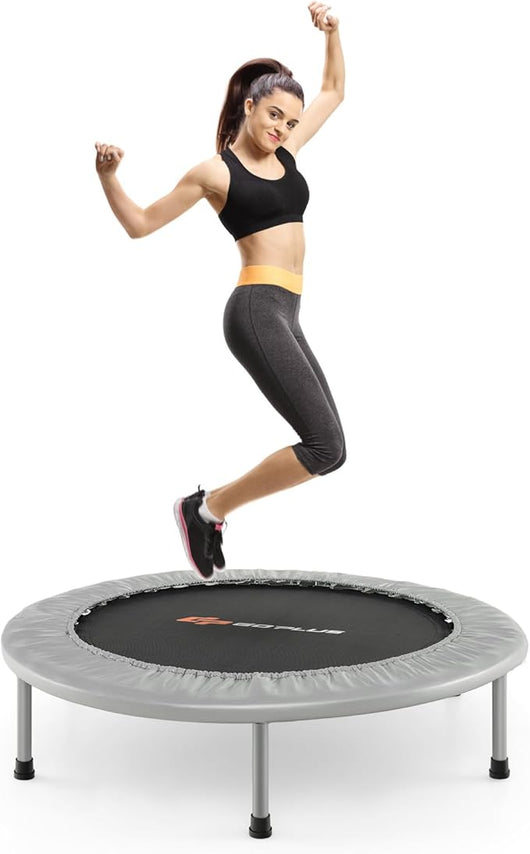 Mini Trampolino Elastico e Pieghevole, Capacità di Carico 150 kg, per Interno ed Esterno